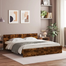  Füstös tölgyszínű ágykeret fejtámlával 180 x 200 cm ágy és ágykellék