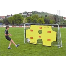  Futball kapu célzófallal "Target" egy darab 213 x 152 x 76 cm, fém, mobil, elemeire szedhető, 3,8cm futball felszerelés