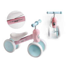 Futóbicikli 4 kerekű kék-pink mancs Bumi Bike lábbal hajtható járgány