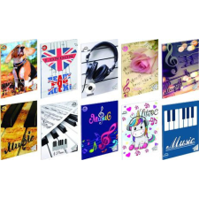  Füzet A/5, hangjegy, mintás, 36-16 füzet