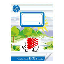  Füzet ICO Süni A/5 14-32 I.osztály bekötött sulikész vonalas füzet