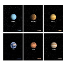 Füzet STREET Planets A/4 54 lapos vonalas margóval füzet