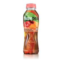 FUZETEA Üdítőital, szénsavmentes, 0,5 l, FUZETEA, barack-hibiszkusz üdítő, ásványviz, gyümölcslé