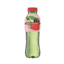 FUZETEA Üdítőital, szénsavmentes, 0,5 l, FUZETEA, zöld tea eper-aloevera üdítő, ásványviz, gyümölcslé