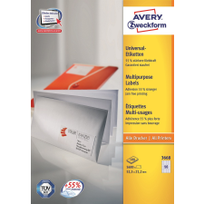 Fűzfői Papírmanufaktúra Kft. Avery Universal etikett fehér (56) 52,5x21,2mm etikett