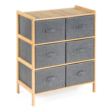 G21 Bambusový regál so 6 košíkmi bútor