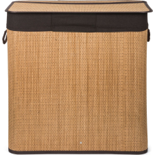G21 bambusz szennyeskosár,150 l kapacitású, barna betéttel, elválasztó elemekkel (63555174) bútor