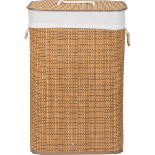 G21 szennyeskosár 72 l, bambusz, fehér betéttel (63555153) bútor
