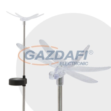  G-11393B RGB LED kültéri szolárlámpa, átlátszó, szitakötő kültéri világítás