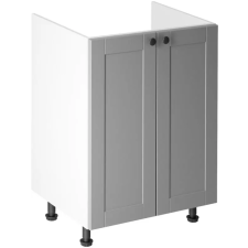 Gala-Meble Linea Grey D60Z alsó konyhaszekrény, szürke / fehér bútor