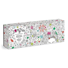 Galison Színező panoráma puzzle Virágok a hajban 1000 db puzzle, kirakós