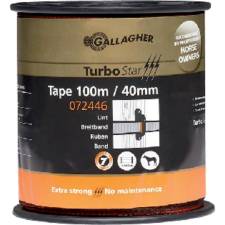 Gallagher villanypásztor szalag TurboStar 40mm terra 100m elektromos állatriasztó