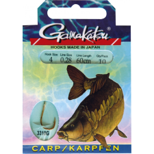 Gamakatsu Carp előkötött 10/cs. 10 ( BKG-3310G/010) horog