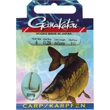 Gamakatsu Carp előkötött 10/cs. 4 ( BKG-3310G/004) horog