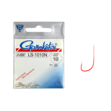 Gamakatsu LS-1010R spiccbotos horog, piros, #18, 25db horog