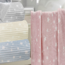  Gamberritos takaró - kordbársony/sherpa 80x110cm csillag kék 10599 babaágynemű, babapléd