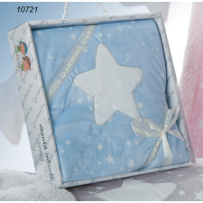 Gamberritos takaró plüss 80x110cm csillagos kék 10721 babaágynemű, babapléd