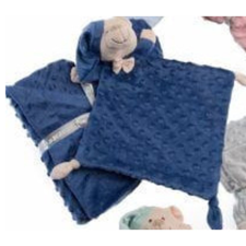 Gamberritos takaró - plüss buborékos anyagú 80x110cm plüss szundikendővel maci indigó 10339 babaágynemű, babapléd