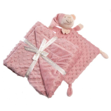  Gamberritos takaró - plüss buborékos anyagú 80x110cm plüss szundikendővel maci rózsaszín 10339 babaágynemű, babapléd
