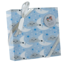 Gamberritos takaró - wellsoft 80x110cm hold/felhő kék 10730 babaágynemű, babapléd