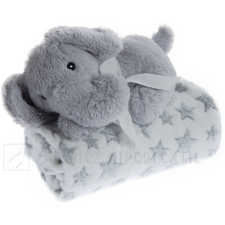 Gamberritos wellsoft takaró 80x110cm plüss játékkal elefánt szürke 10899 babaágynemű, babapléd