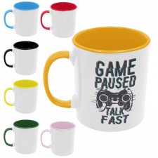 Game paused, talk fast - Színes Bögre bögrék, csészék