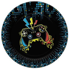 Gamer Play Pad papírtányér - 8 darabos - 22,7 cm party kellék