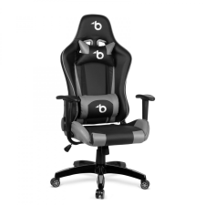 Gamer szék - derékpárnával, fejpárnával - szürke forgószék