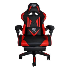  Gamer szék lábtartóval, fekete-piros -MS-985 forgószék