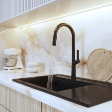 Gamma Awra konyhai csaptelep fekete, beépíthető csaptelep