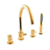 Gamma Roy kádtöltő csaptelep szett 4 részes, arany, beépíthető