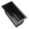 Gamma Stalowy S2244 egymedencés rozsdamentes acél mosogató, fekete, beépíthető