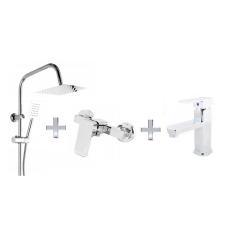 Gamma ZN1 Zuhanyrendszer + Quadrant Zuhanycsaptelep + Quadrant Mosdó Csaptelep csaptelep