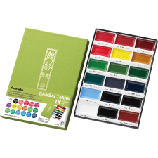 Gansai Tambi Kuretake Gansai Tambi Set / 18 Colours - akvarell festék készlet (1 csomag) akrilfesték