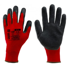 Ganteline 1LACE EUROLITE POLIÉSZTER MUNKAVÉDELMI KESZTYŰ LATEX TENYÉRREL 8 védőkesztyű