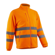 Ganteline Ritto cipzáros polár felső (HV narancssárga, 4XL) láthatósági ruházat
