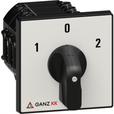 Ganz KK Ganz KK KK2-63-6006 kézi nyitott átkapcsoló, 1-0-2 állás, 3P, 63A, IP20/44, 690V, 22kW kapcsolható teljesítmény(AC-3,400V), 88x88x128mm ( Ganz 903-6006-701 ) villanyszerelés