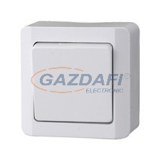 GAO 0326H "Nova" csengőnyomó, falon kívüli, fehér, 230V, 10A villanyszerelés
