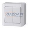 GAO 0330H "Nova" csillárkapcsoló, falon kívüli, fehér, 230V, 10A