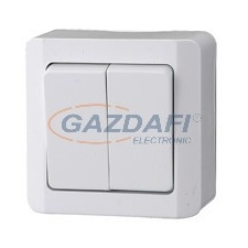 GAO 0330H "Nova" csillárkapcsoló, falon kívüli, fehér, 230V, 10A villanyszerelés