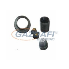 GAO 0704H Csillárfoglalat gyűrűvel, E14, 40W, fekete, 230V világítási kellék