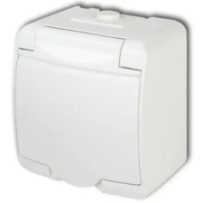 GAO 22141 Aquastar földelt csf. dugaszolóaljzat, 1-es, gyv., fehér IP44 villanyszerelés