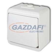 GAO 22181 Aquastar 2 pólusú kapcsoló, fehér IP44 villanyszerelés