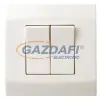 GAO 3276H "Wave" csillárkapcsoló kerettel, süllyesztett, fehér, 230V, 10A