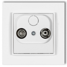 GAO 4109H MINI TV aljzat (vég 2dB), kerettel, fehér színben villanyszerelés