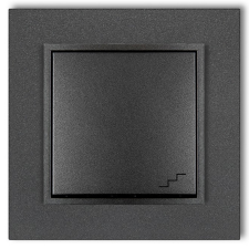 GAO 4116H MINI váltókapcsoló, kerettel, metál grafit színben villanyszerelés