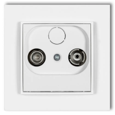 GAO 4169H MINI TV aljzat (vég 2dB) kerettel matt fehér villanyszerelés