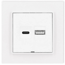 GAO 4178H MINI dupla USB aljzat A-C matt fehér villanyszerelés