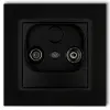 GAO MINI TV aljzat (átmenő 9dB) kerettel matt fekete 4138H