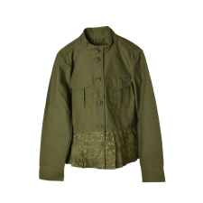 GAP zöld, virágmintás női pamut kabát – M női dzseki, kabát